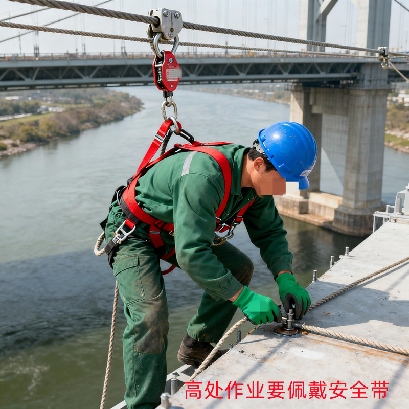 佩戴人体防坠器和安全带