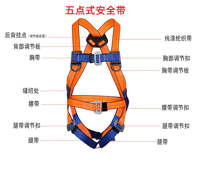 五点式安全带